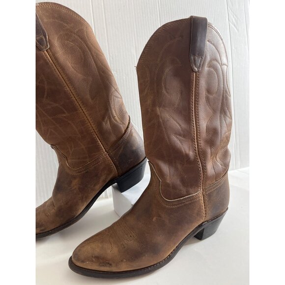 Durango Women's Cowboy‎ Boots Brown Leather Distressed Slouch Boots Size 7.5 - Picture 2 of 10